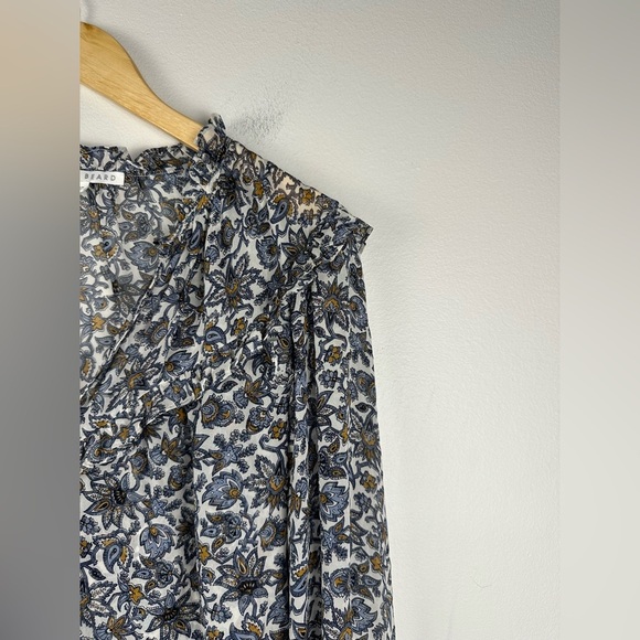 VERONICA BEARD Savile Printed Silk Crepe Floral Ruffle Mini Dress Women’s Sz 8 - Picture 6 of 12